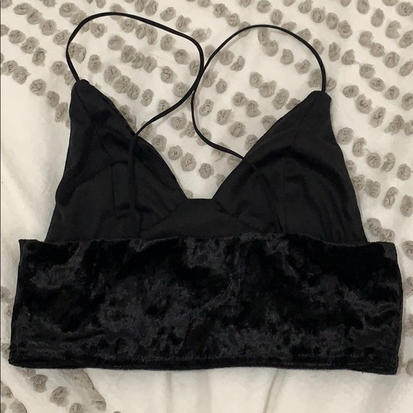 Crush velvet bandeau top - Picture 2 of 2
